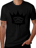 Sad King Dripping Crown T-Shirt - Black