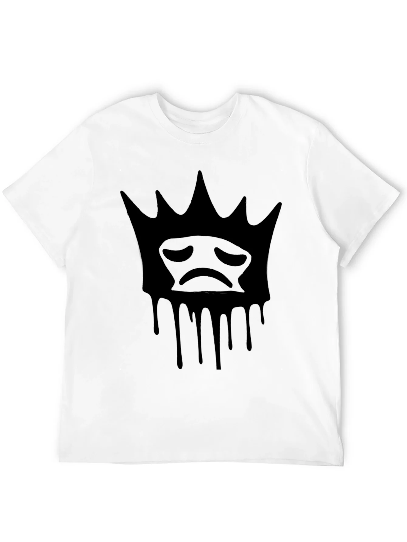 Sad King Dripping Crown T-Shirt - Black