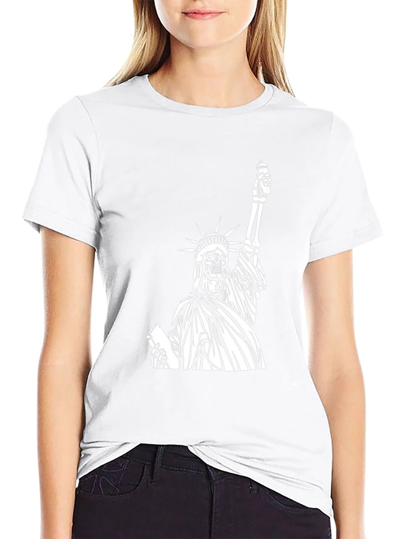 Grim Liberty Graphic Tee - Dark Humor Fashion