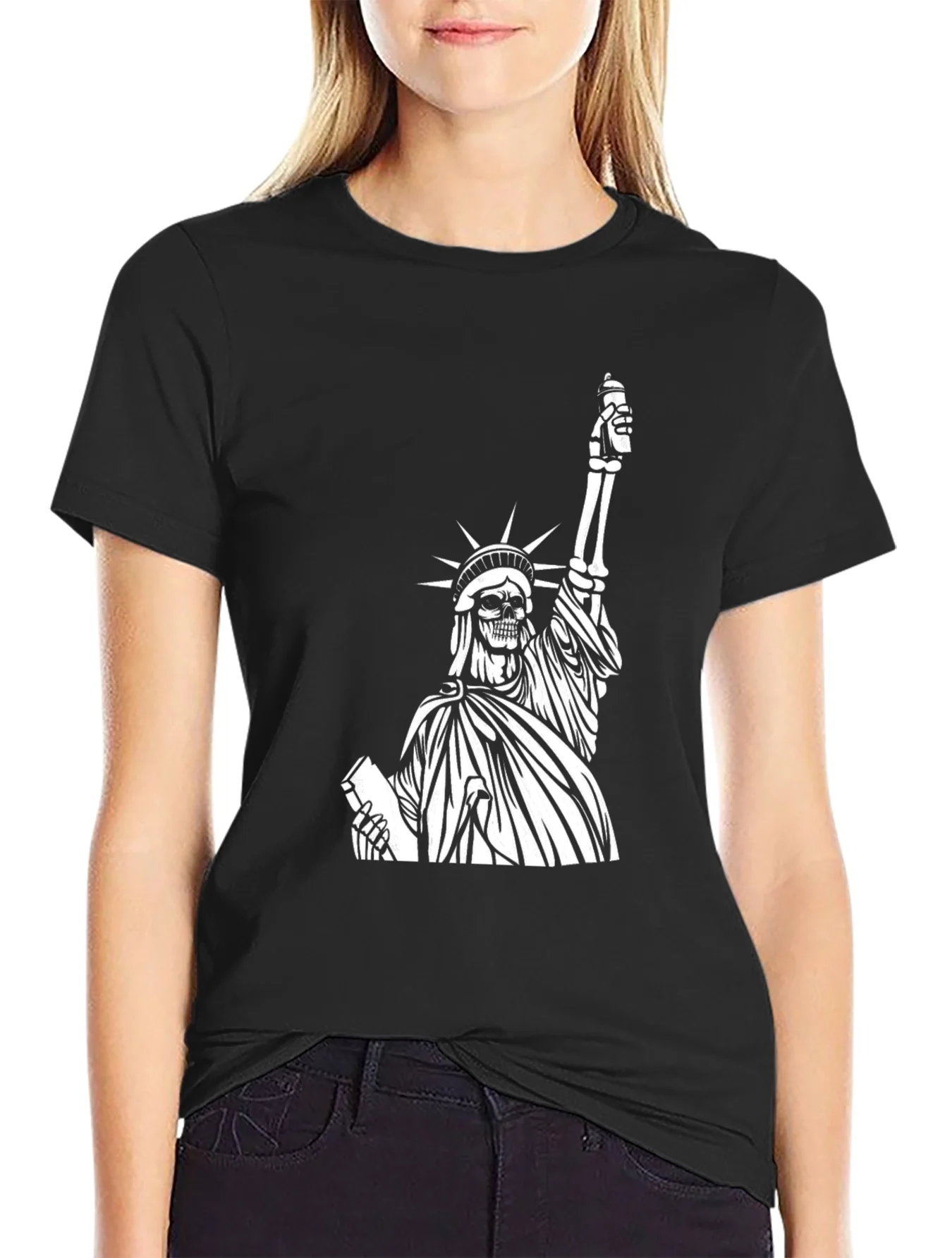Grim Liberty Graphic Tee - Dark Humor Fashion