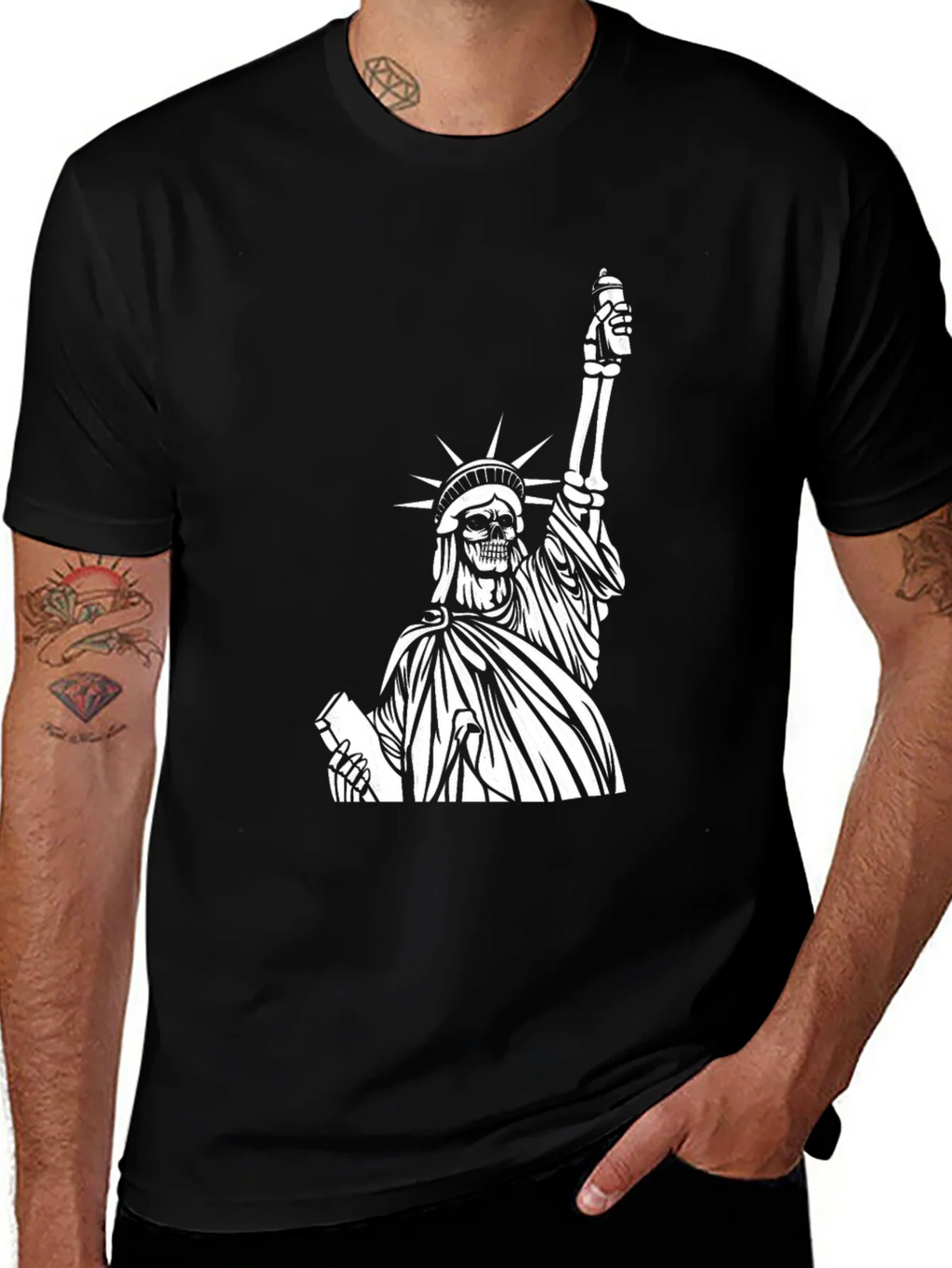 Grim Liberty Graphic Tee - Dark Humor Fashion