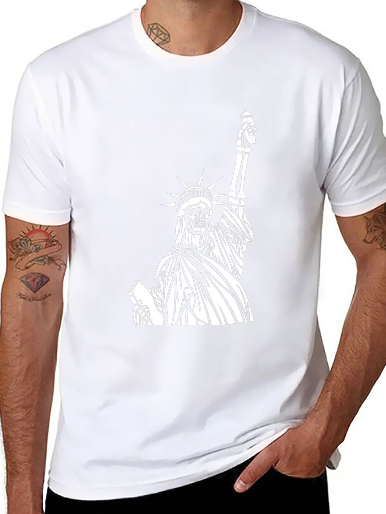 Grim Liberty Graphic Tee - Dark Humor Fashion