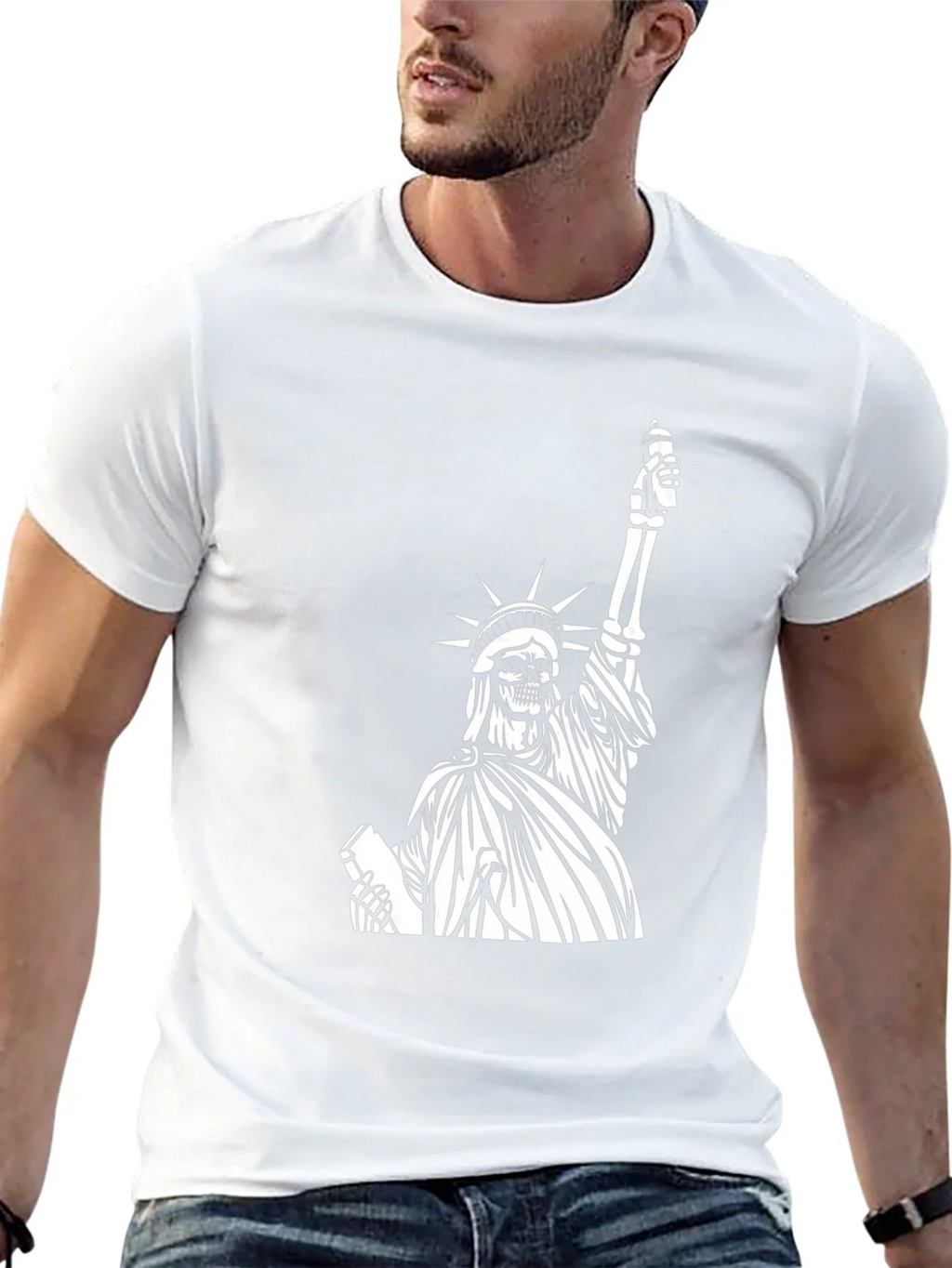 Grim Liberty Graphic Tee - Dark Humor Fashion