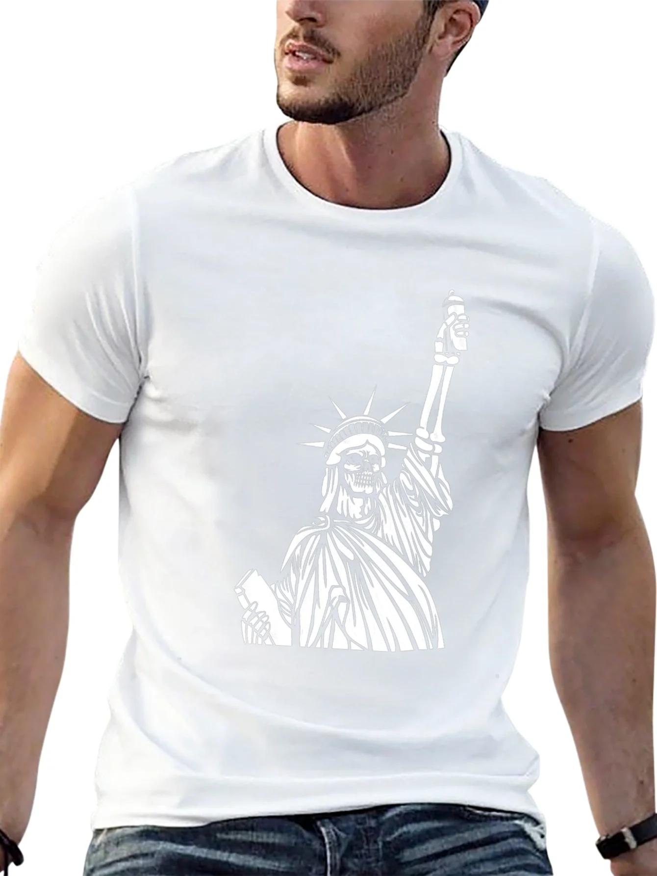Grim Liberty Graphic Tee - Dark Humor Fashion