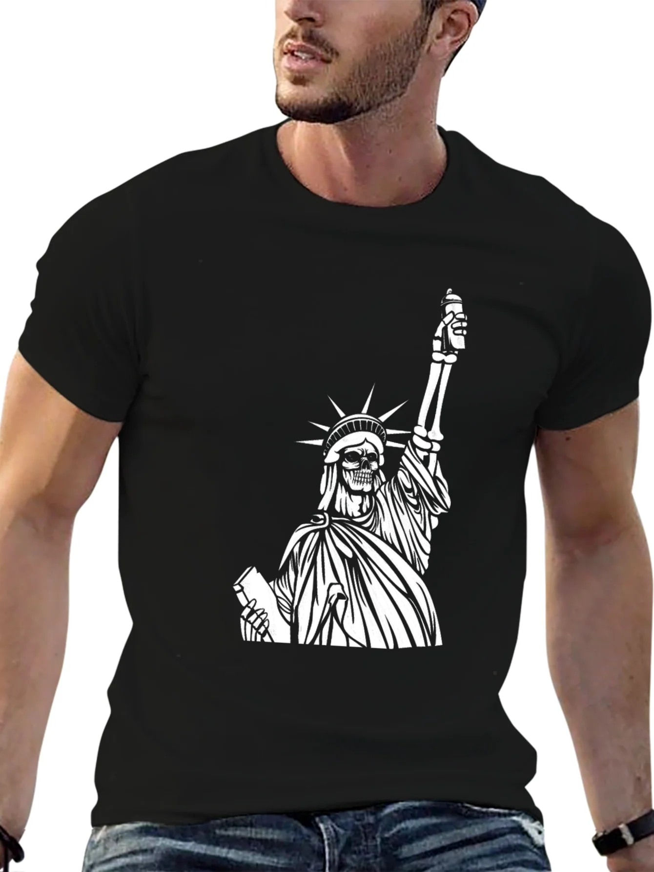 Grim Liberty Graphic Tee - Dark Humor Fashion