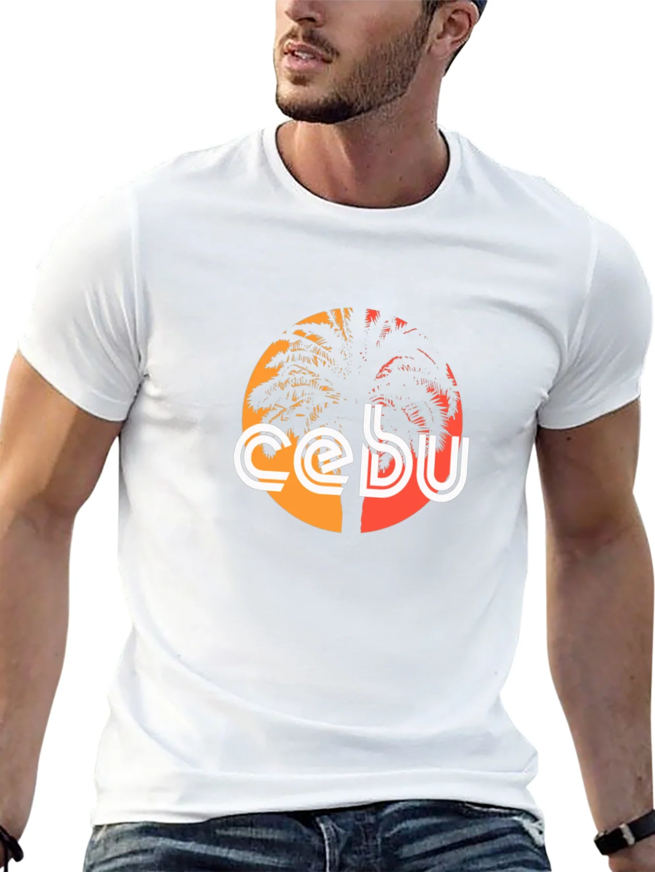 Cebu Palm Tree Graphic Tee - Black