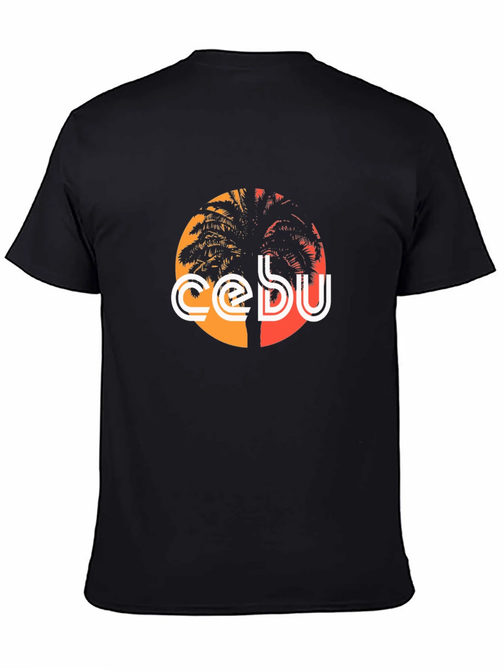 Cebu Palm Tree Graphic Tee - Black