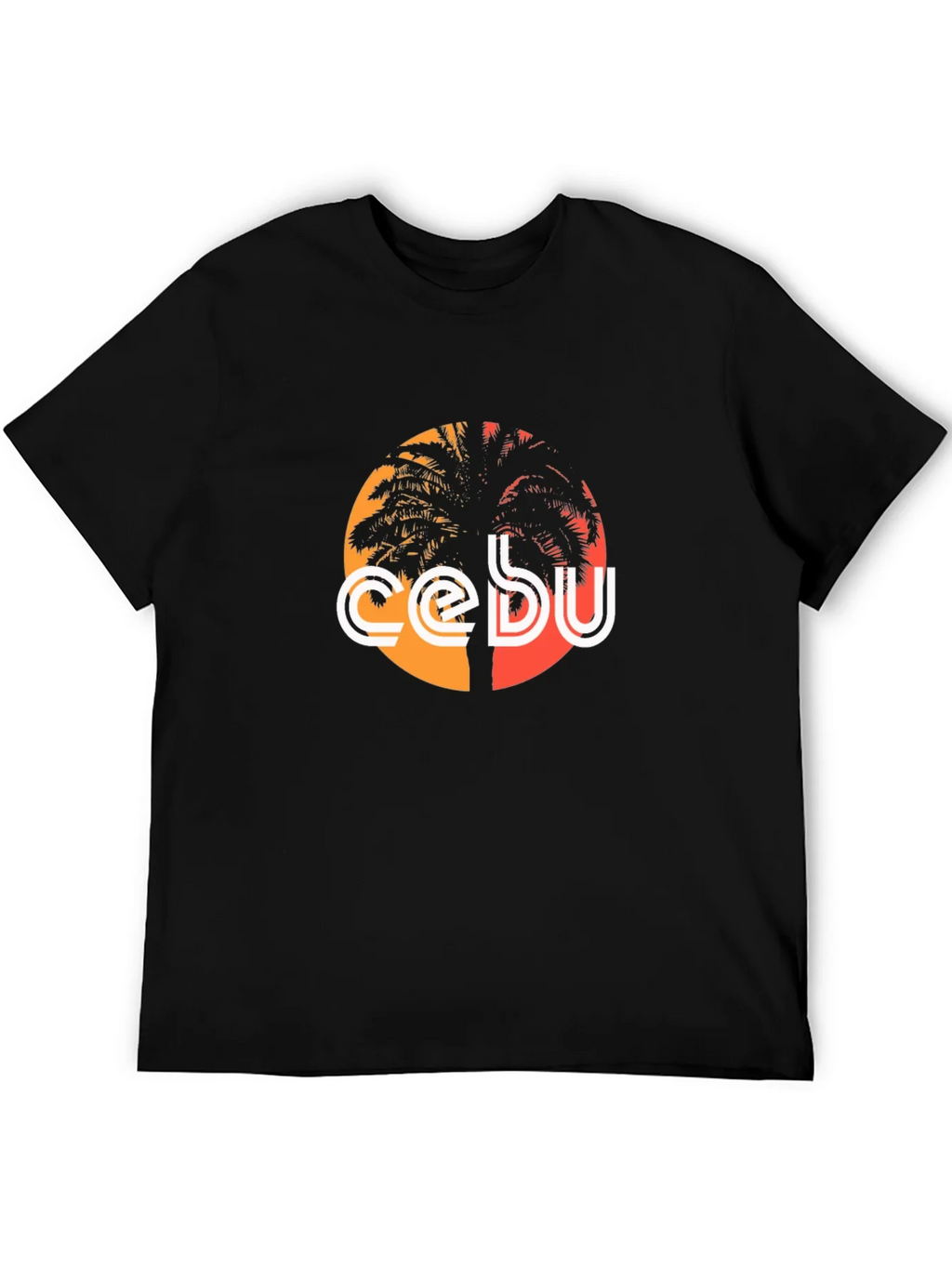 Cebu Palm Tree Graphic Tee - Black