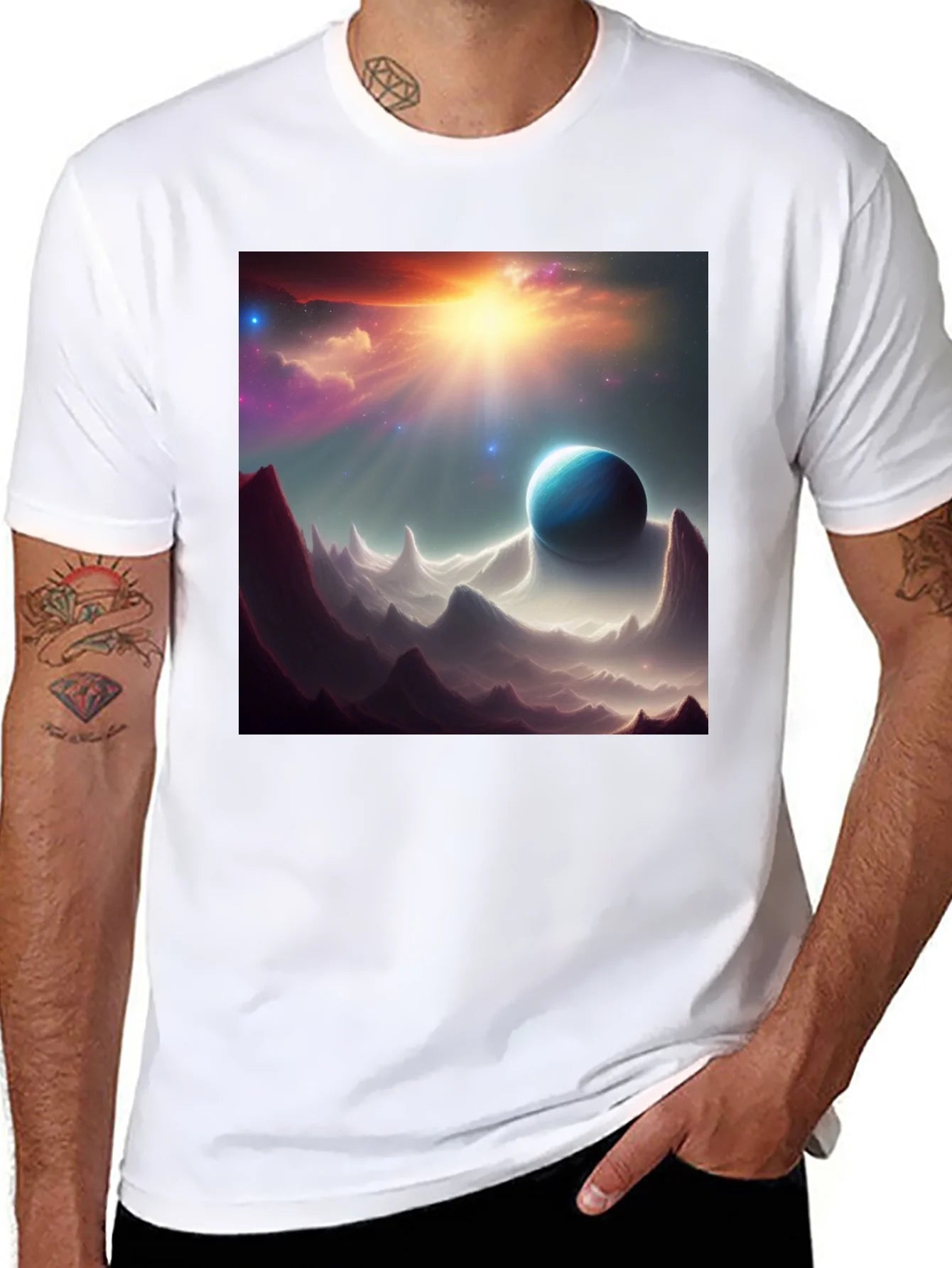 Cosmic Planet T-Shirt - Space Art Design