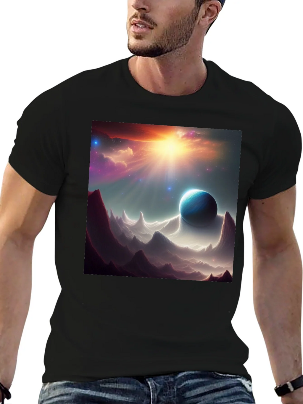 Cosmic Planet T-Shirt - Space Art Design