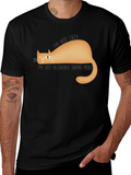 Lazy Cat Energy Saving Mode Graphic T-Shirt