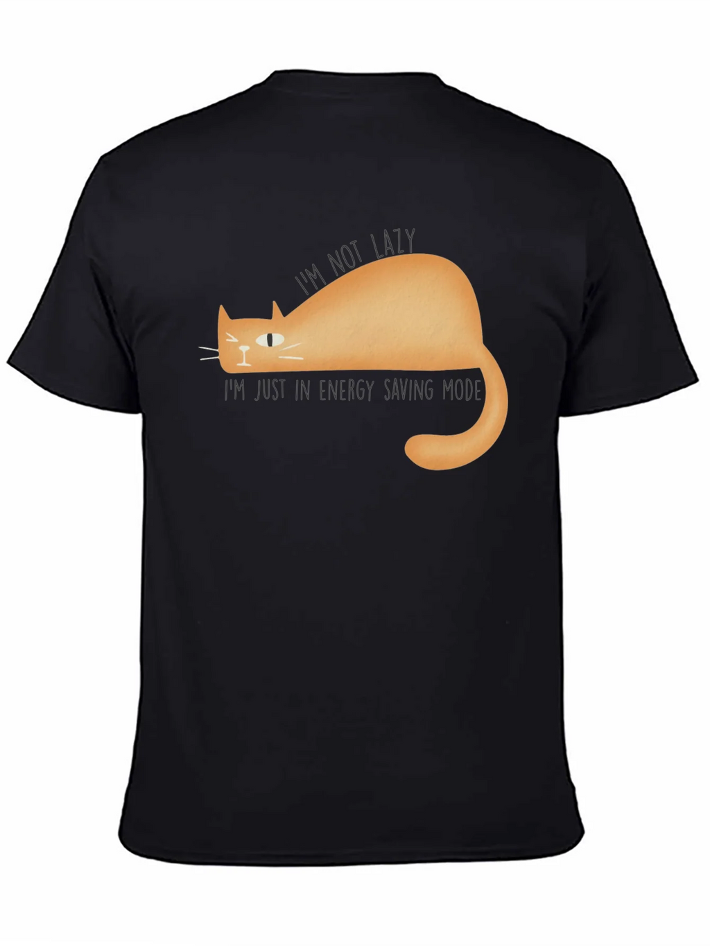 Lazy Cat Energy Saving Mode Graphic T-Shirt