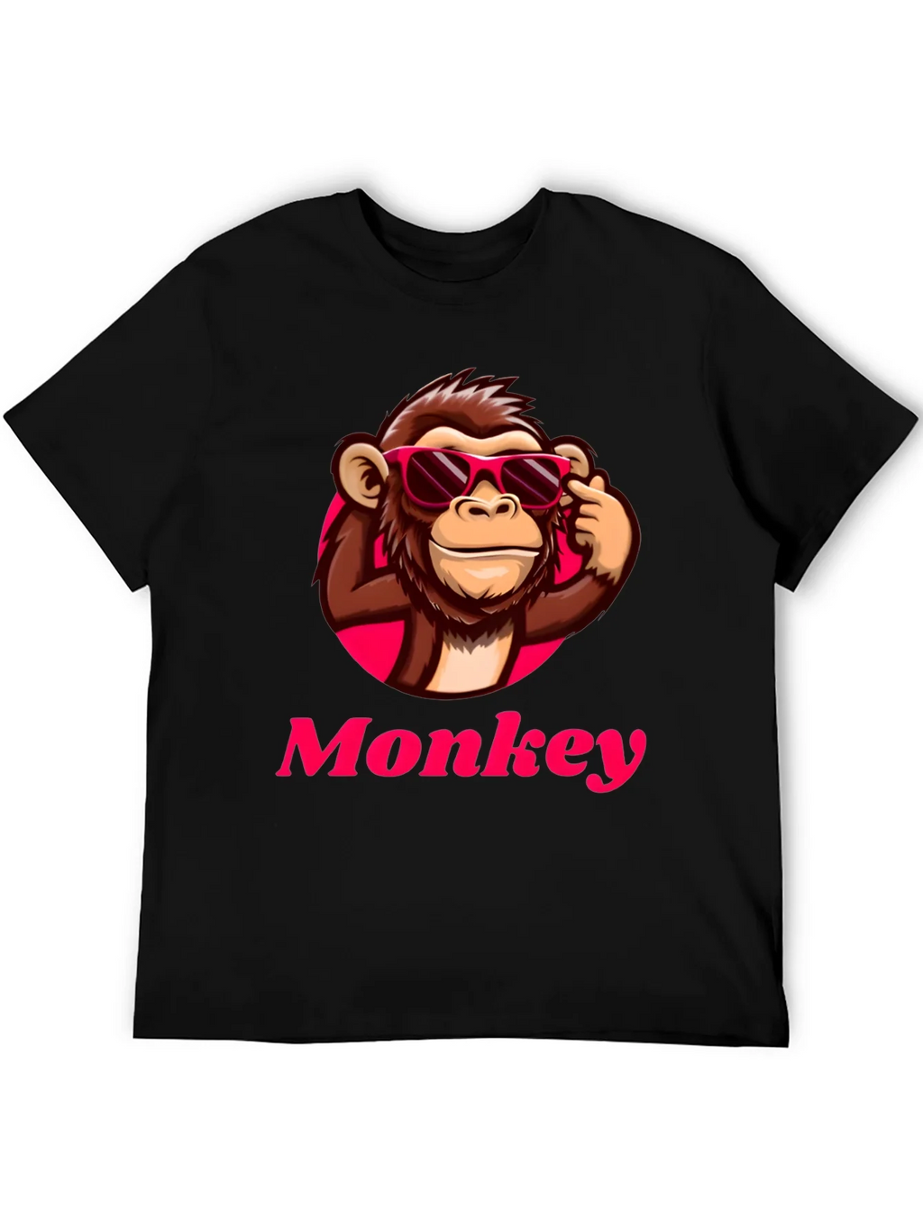 Cool Monkey Graphic T-Shirt - Black