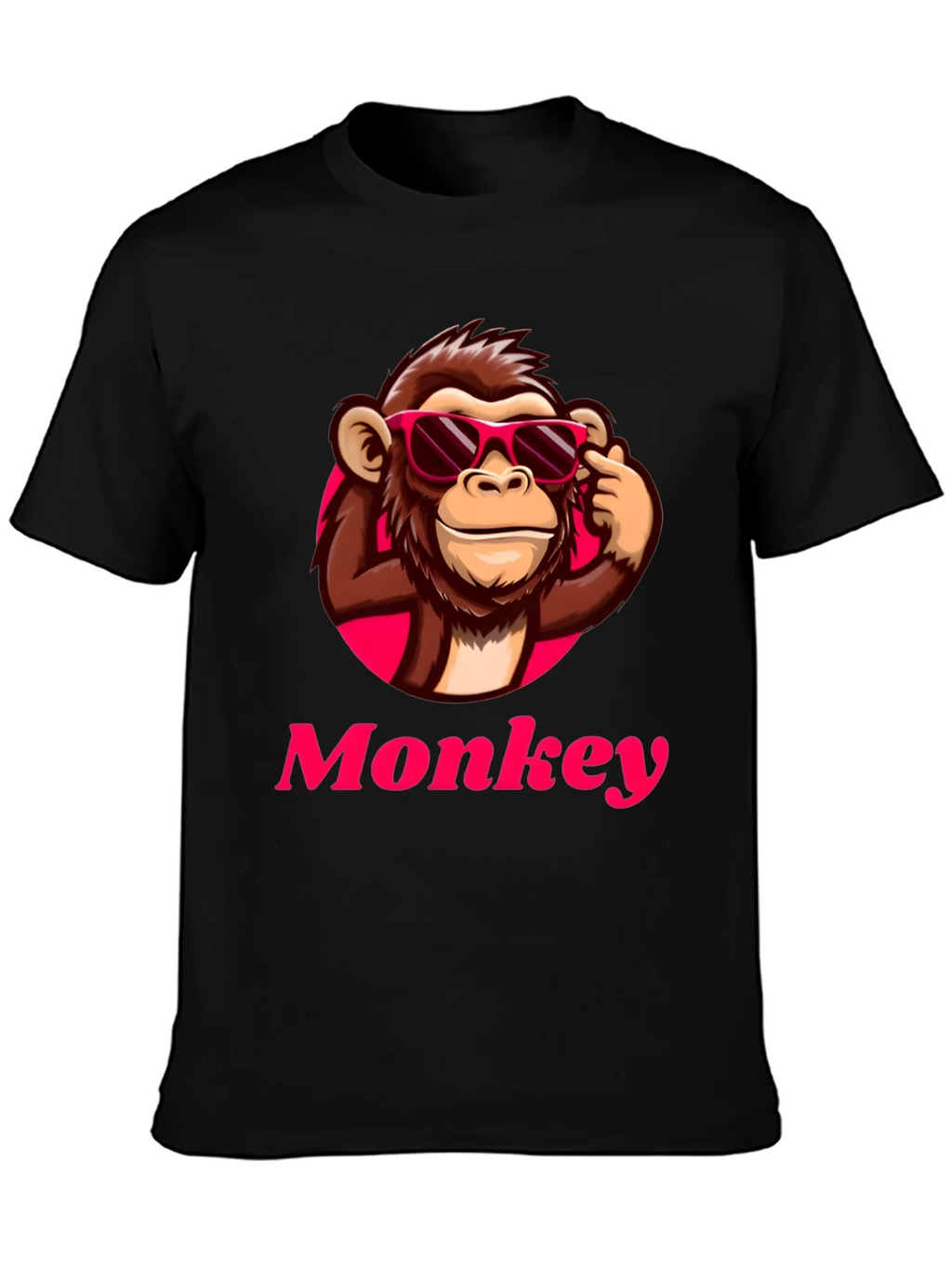 Cool Monkey Graphic T-Shirt - Black