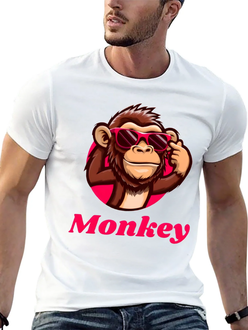 Cool Monkey Graphic T-Shirt - Black