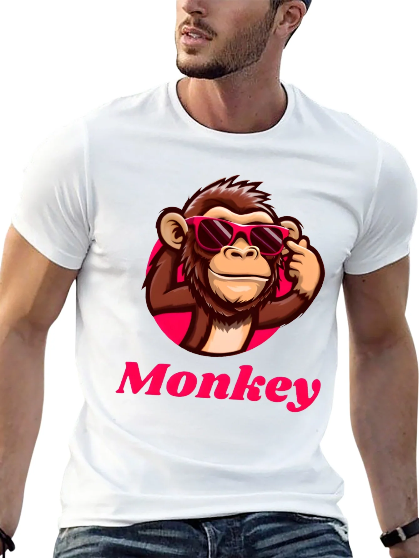 Cool Monkey Graphic T-Shirt - Black
