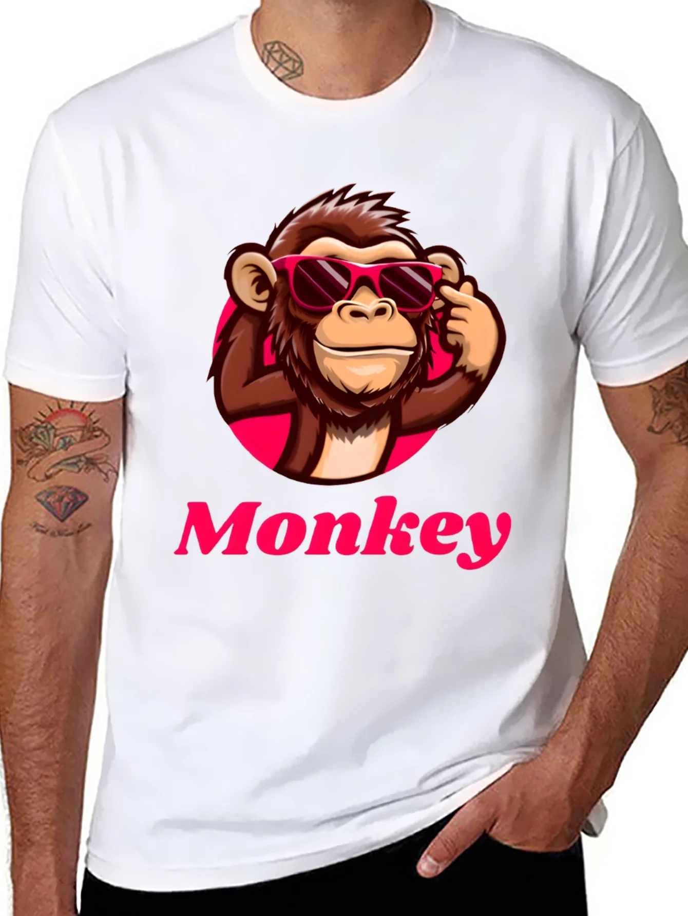 Cool Monkey Graphic T-Shirt - Black