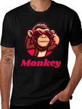 Cool Monkey Graphic T-Shirt - Black