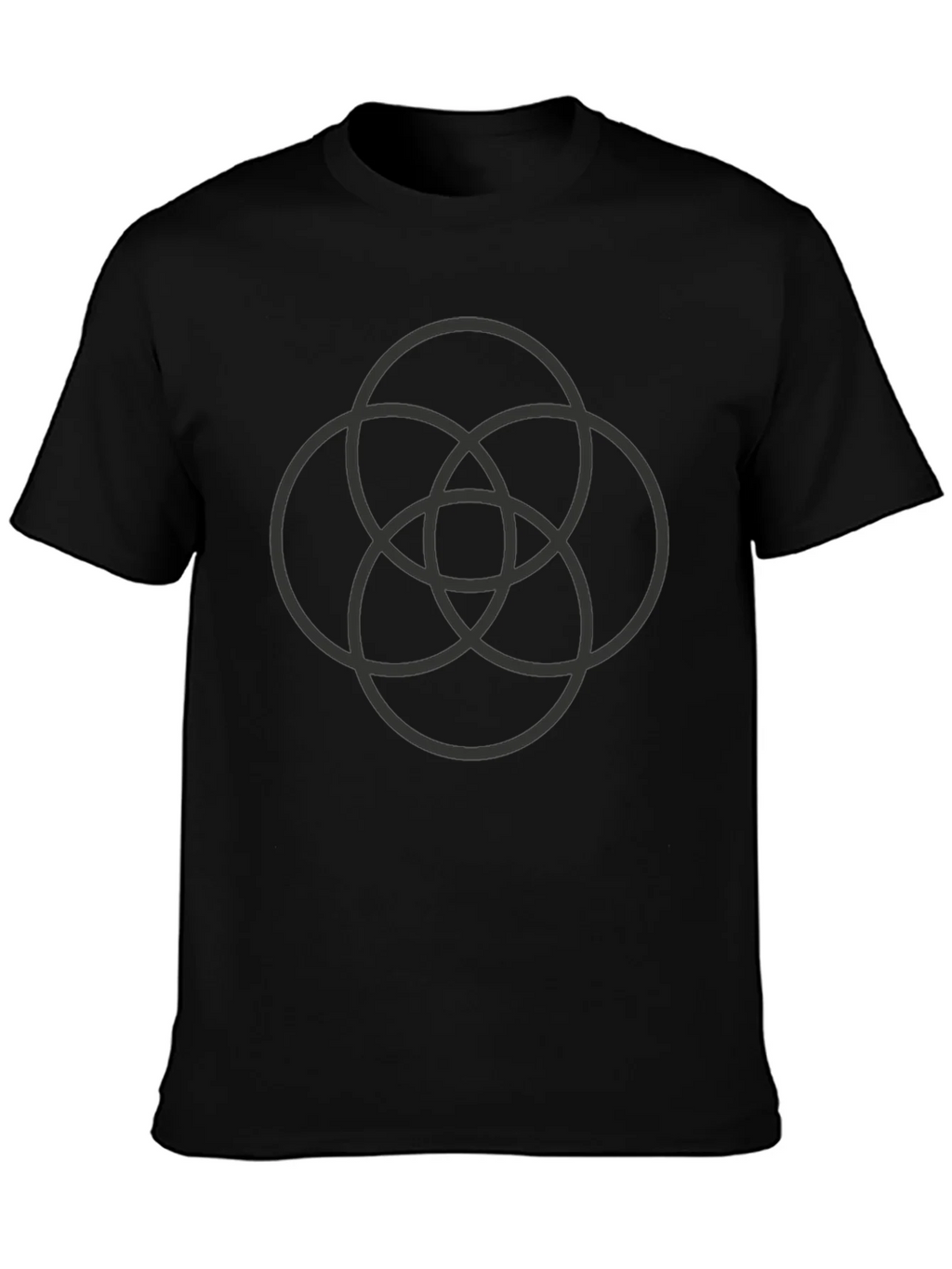 Geometric Circles Black T-Shirt