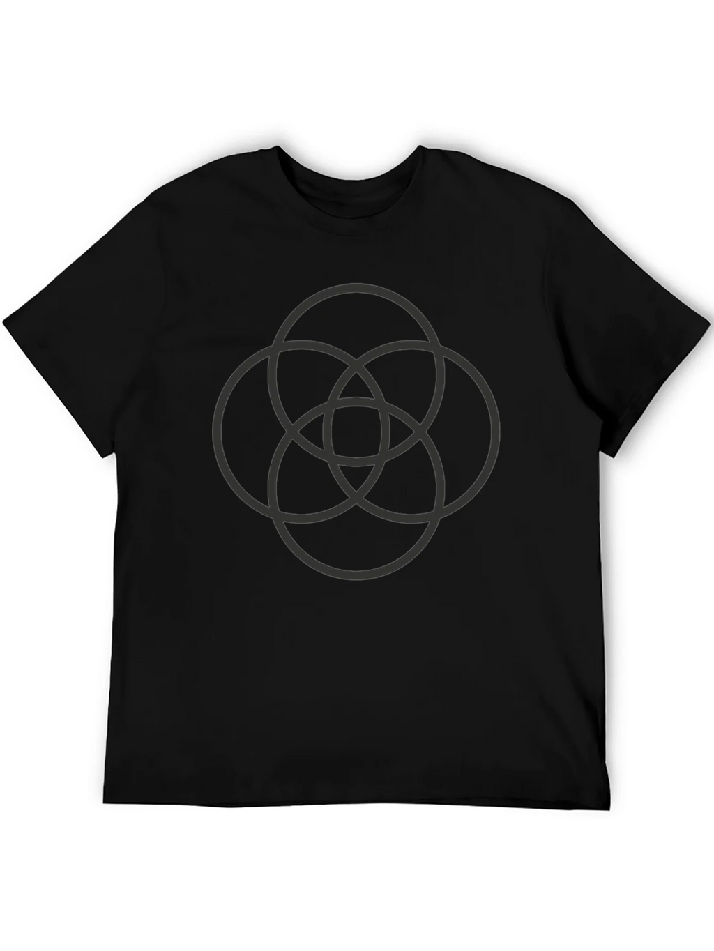 Geometric Circles Black T-Shirt