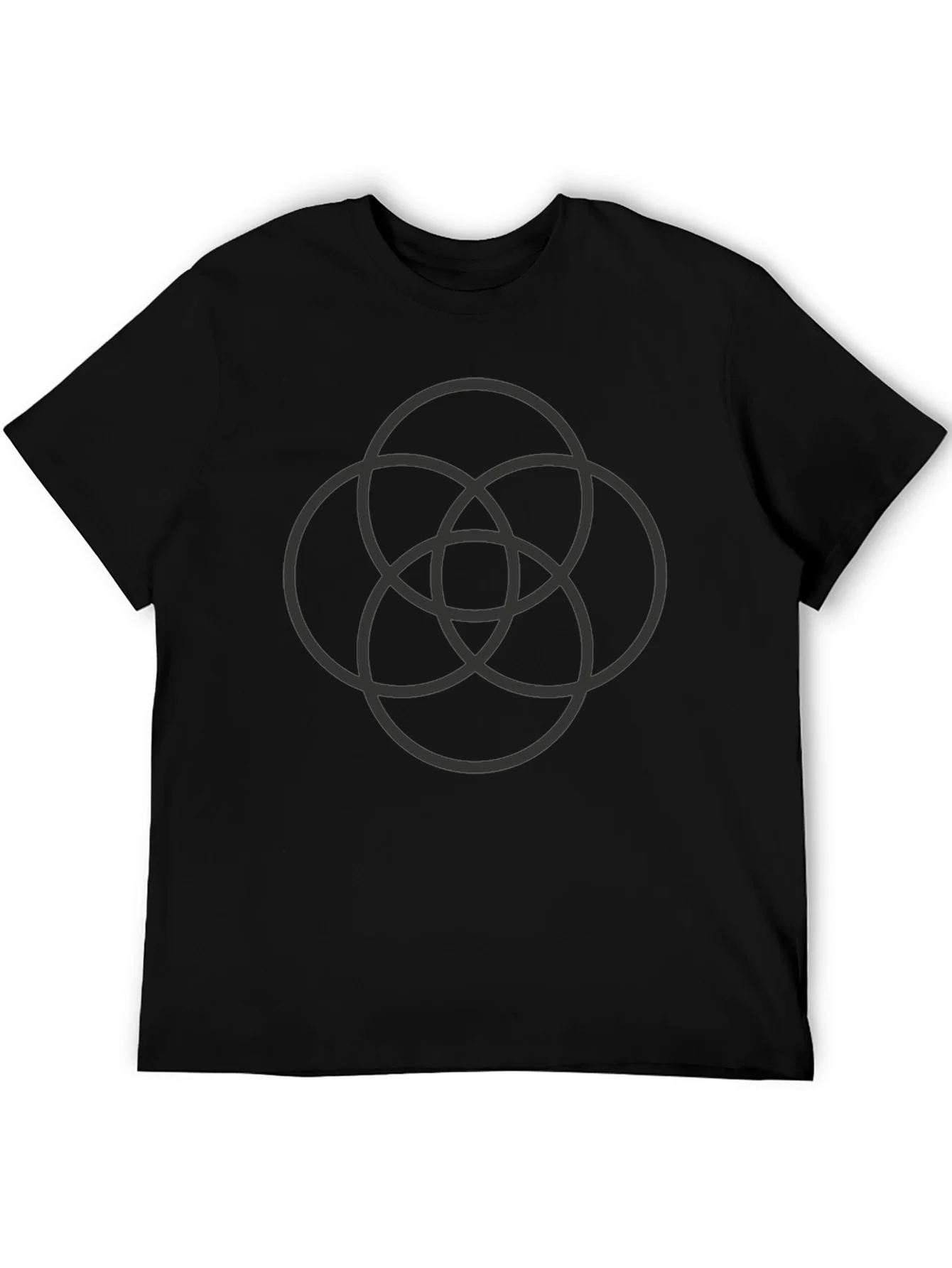 Geometric Circles Black T-Shirt