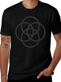 Geometric Circles Black T-Shirt