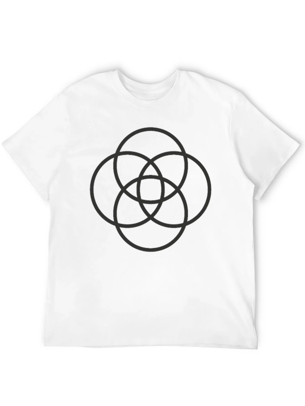 Geometric Circles Black T-Shirt