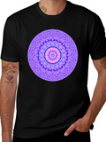 Mandala Graphic Tee - Unisex Black Cotton T-Shirt