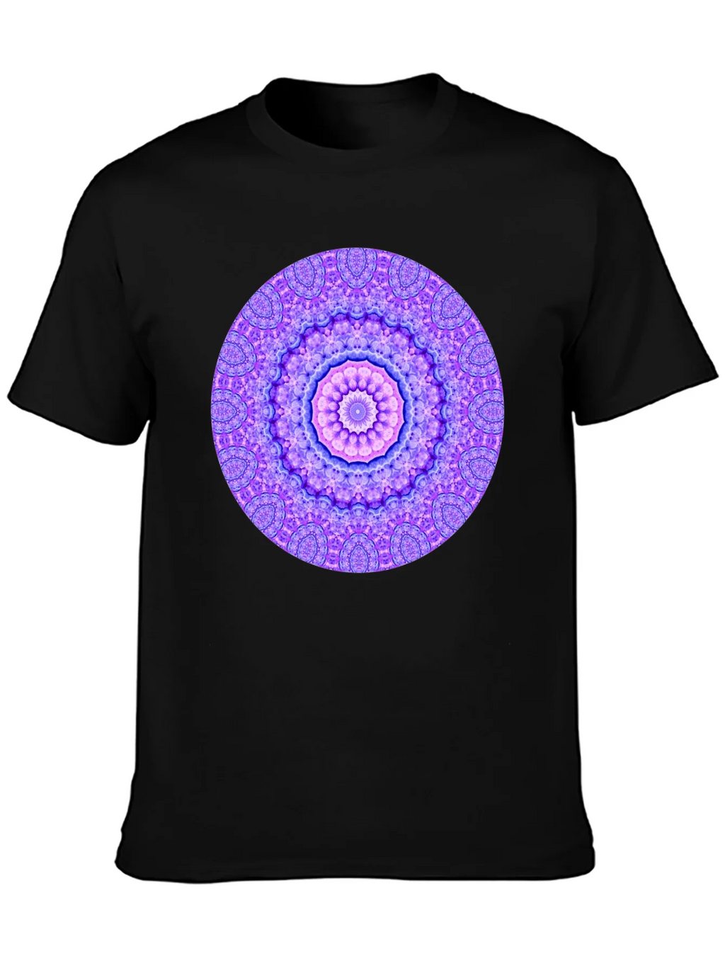 Mandala Graphic Tee - Unisex Black Cotton T-Shirt
