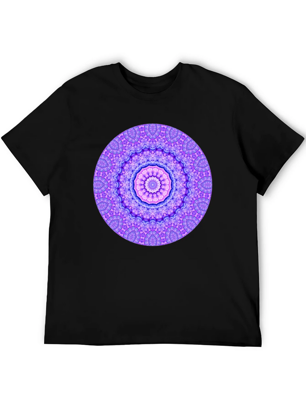 Mandala Graphic Tee - Unisex Black Cotton T-Shirt