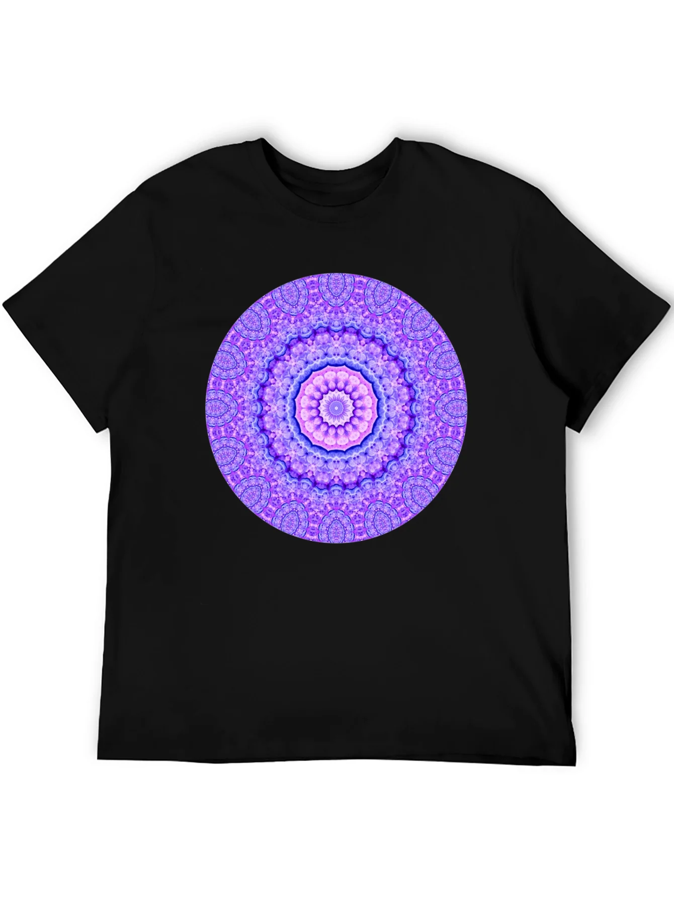 Mandala Graphic Tee - Unisex Black Cotton T-Shirt