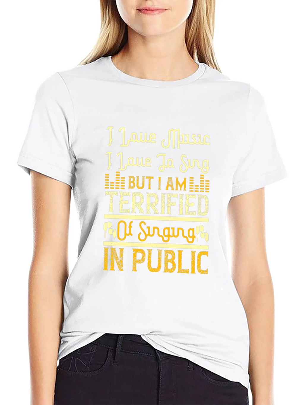I Love Music Singing T-Shirt