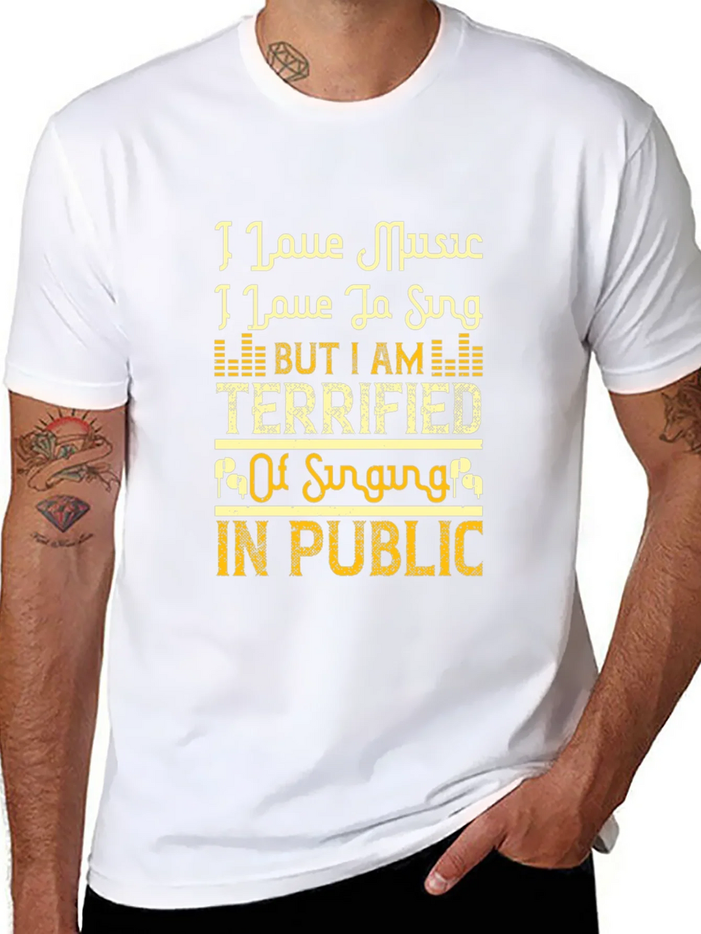 I Love Music Singing T-Shirt