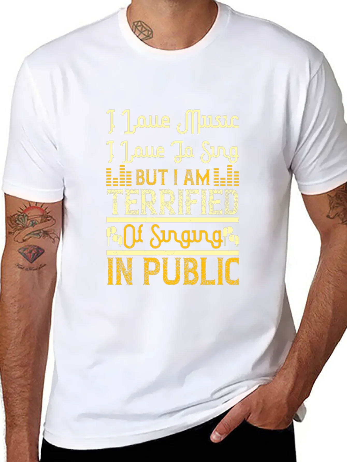 I Love Music Singing T-Shirt
