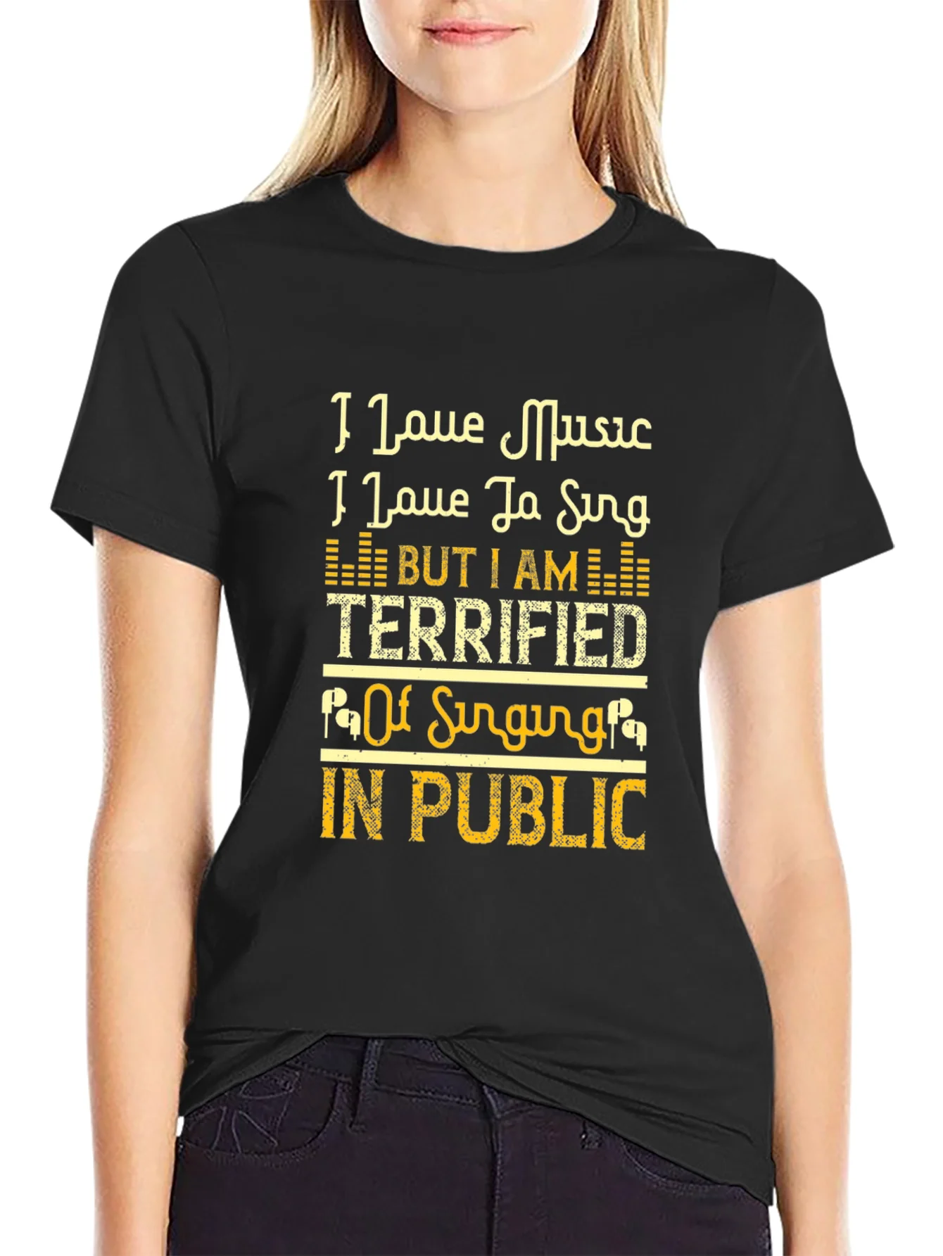 I Love Music Singing T-Shirt