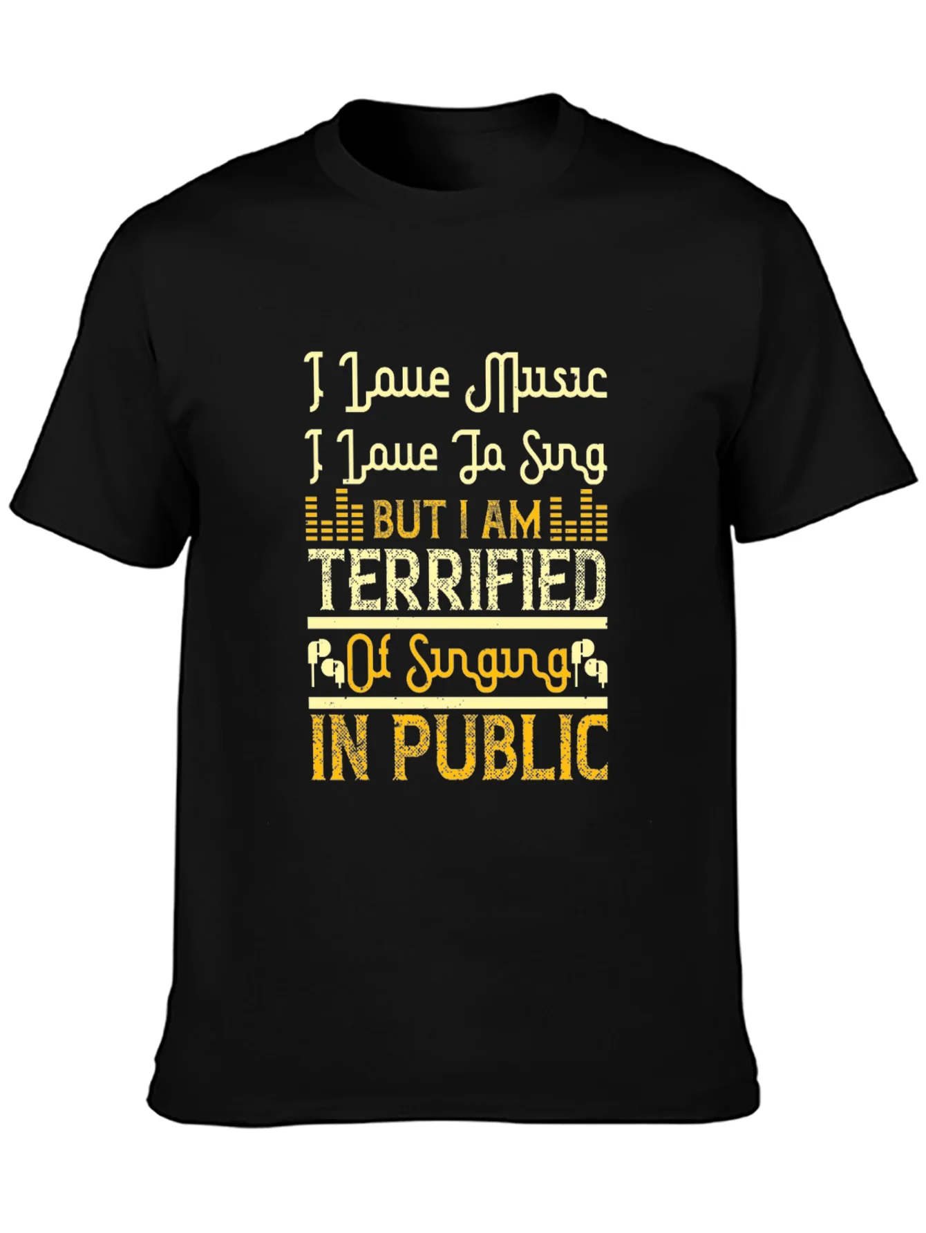 I Love Music Singing T-Shirt