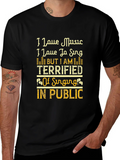 I Love Music Singing T-Shirt