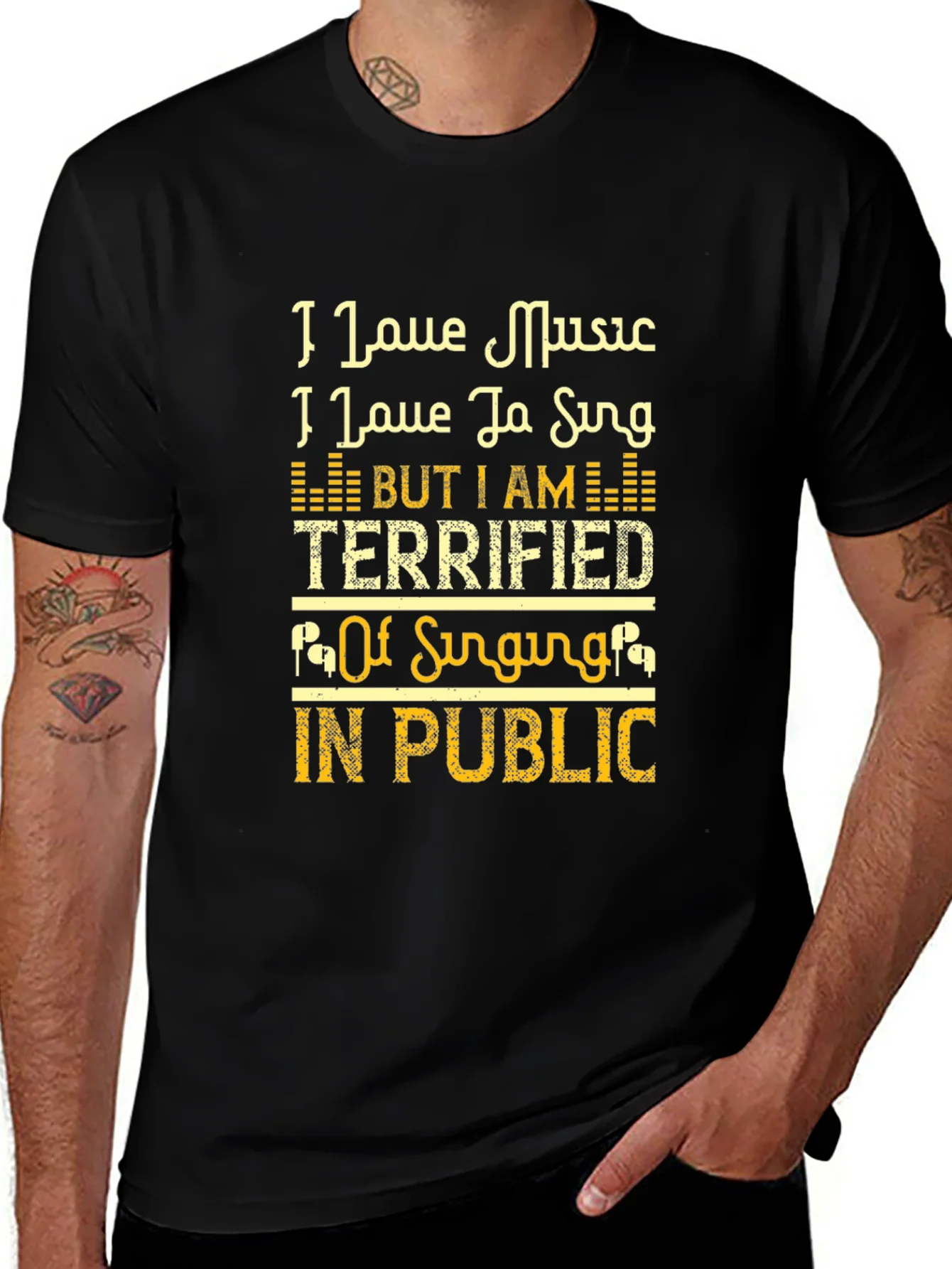 I Love Music Singing T-Shirt