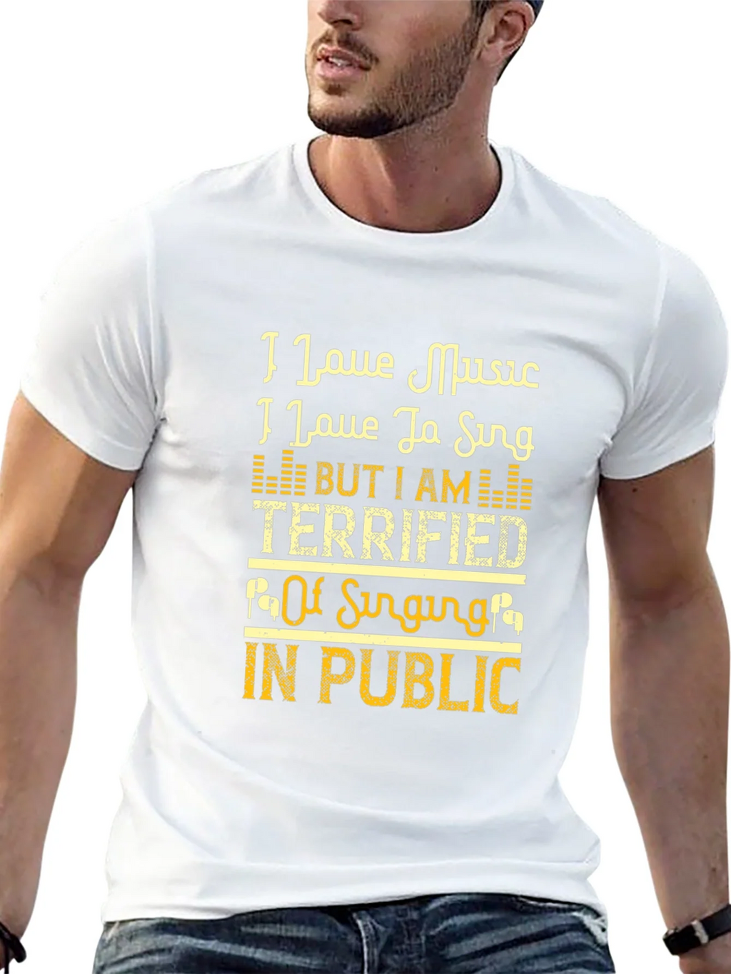 I Love Music Singing T-Shirt