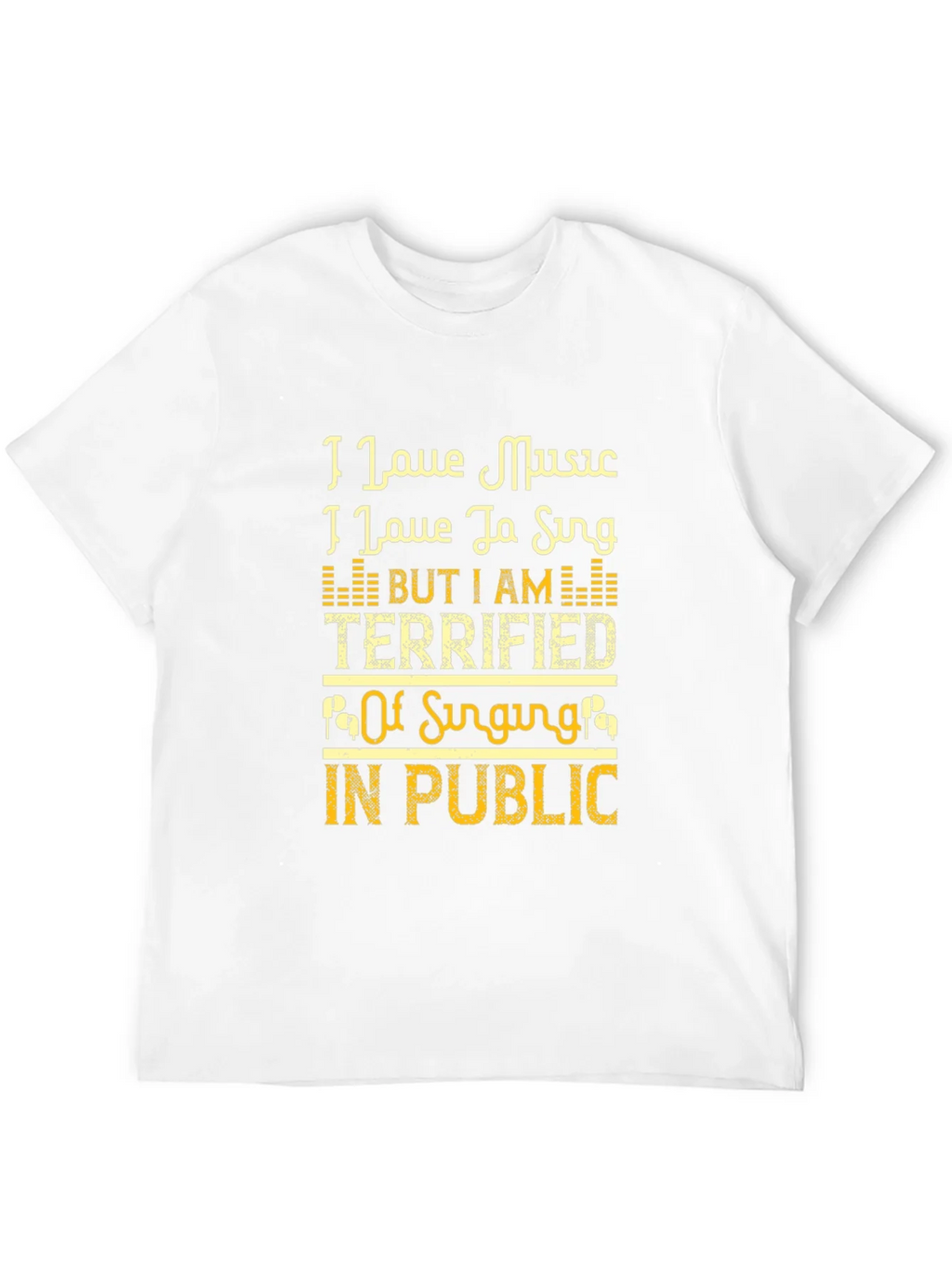 I Love Music Singing T-Shirt