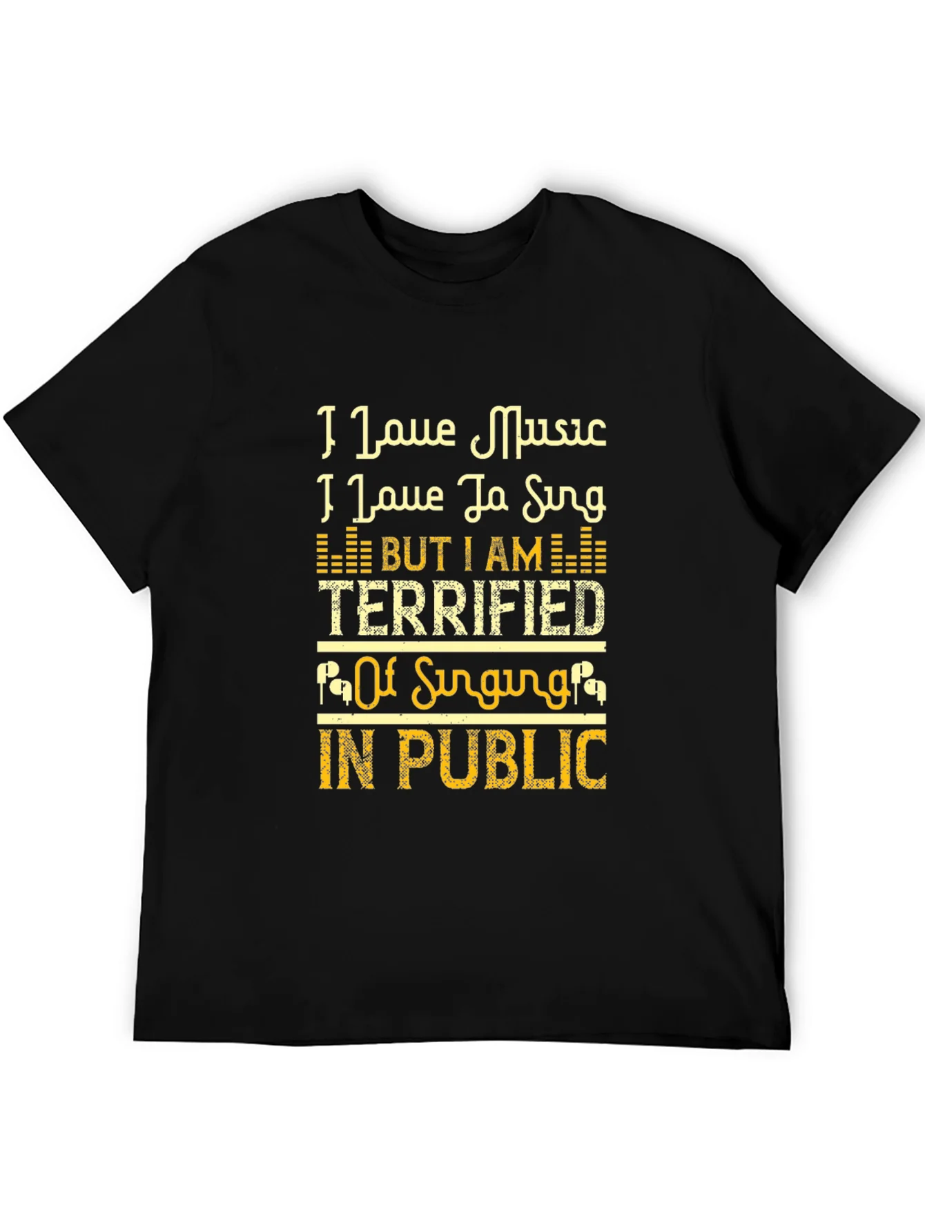 I Love Music Singing T-Shirt