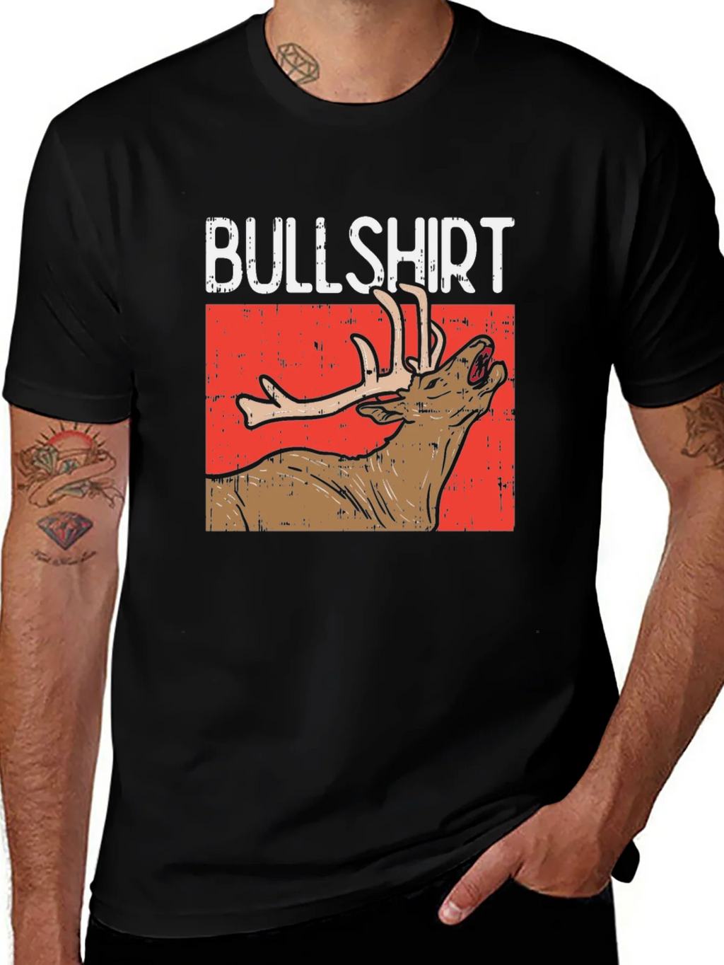 Bullshirt Graphic Tee - Funny Deer T-Shirt