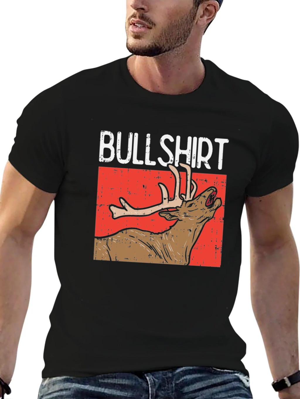 Bullshirt Graphic Tee - Funny Deer T-Shirt