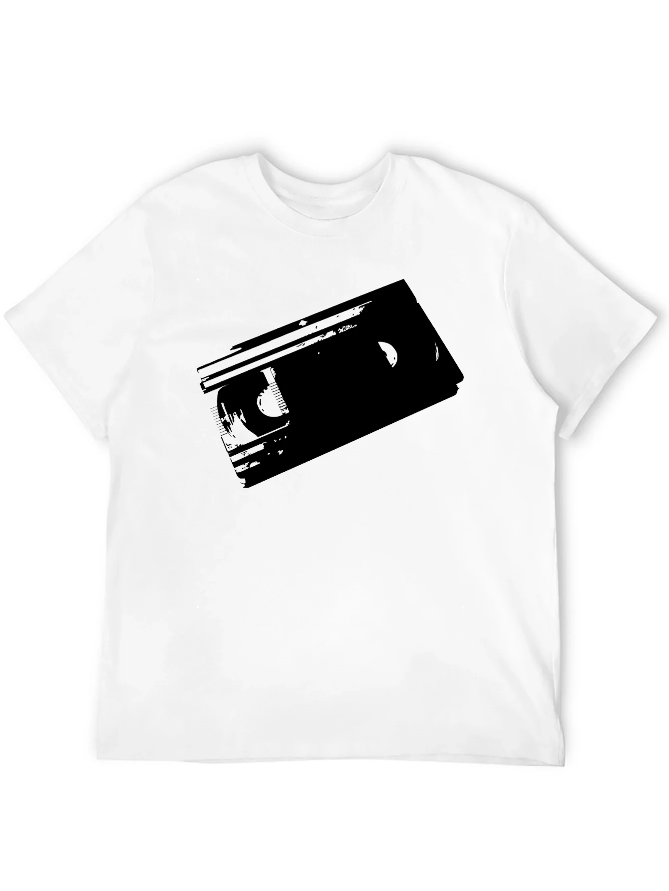 Retro VHS Tape Graphic T-Shirt - Classic Black Tee