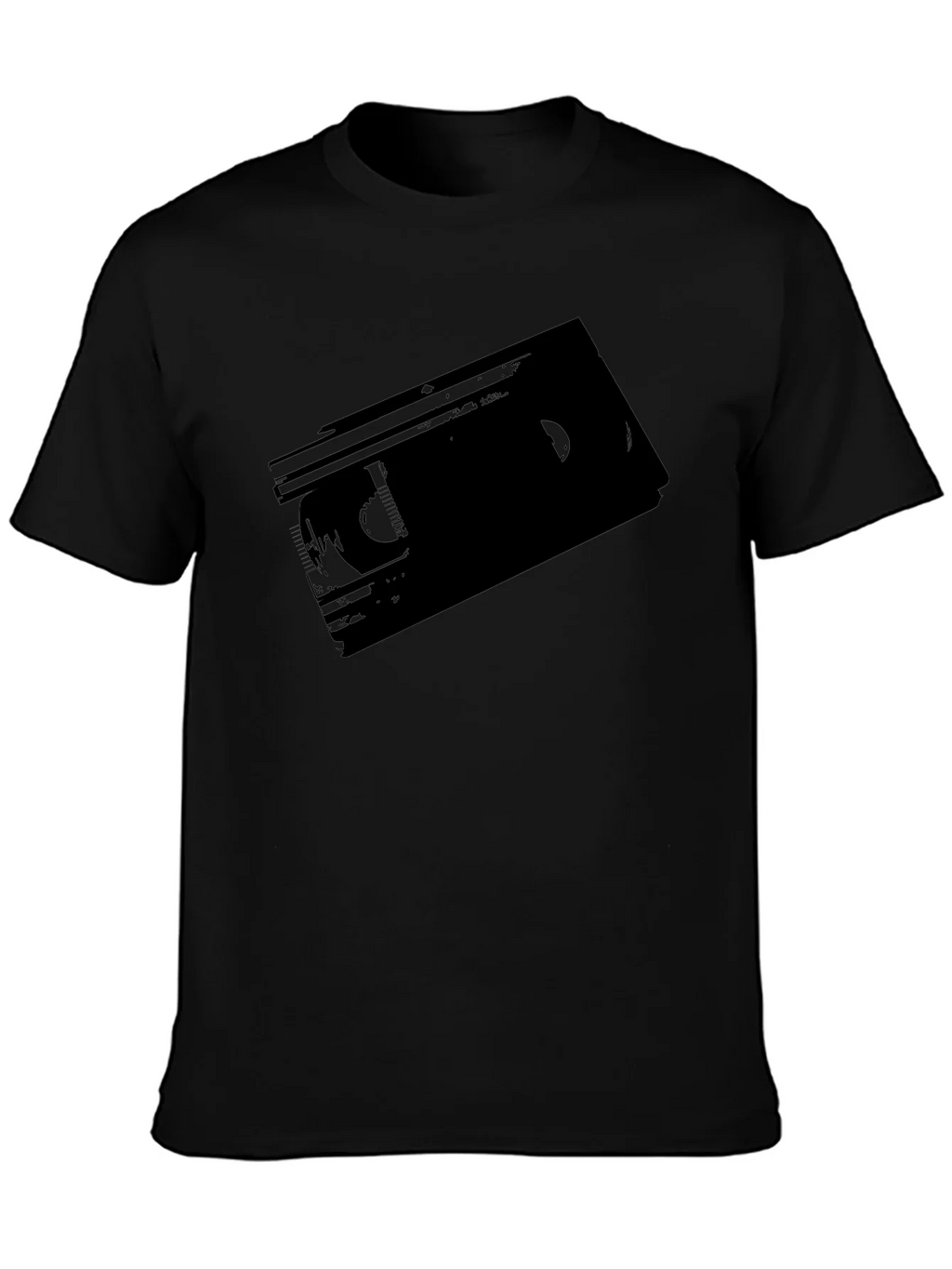 Retro VHS Tape Graphic T-Shirt - Classic Black Tee
