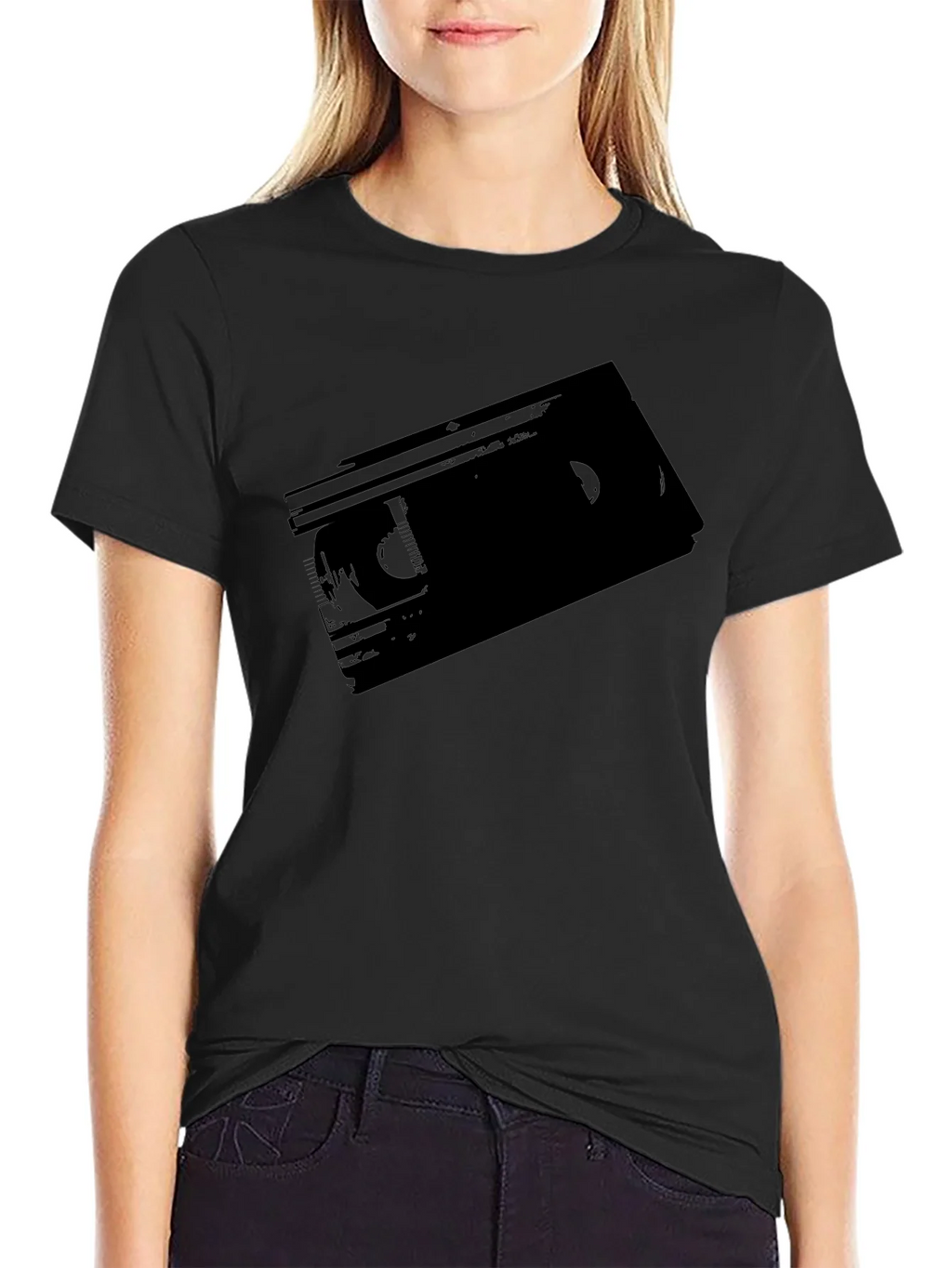 Retro VHS Tape Graphic T-Shirt - Classic Black Tee