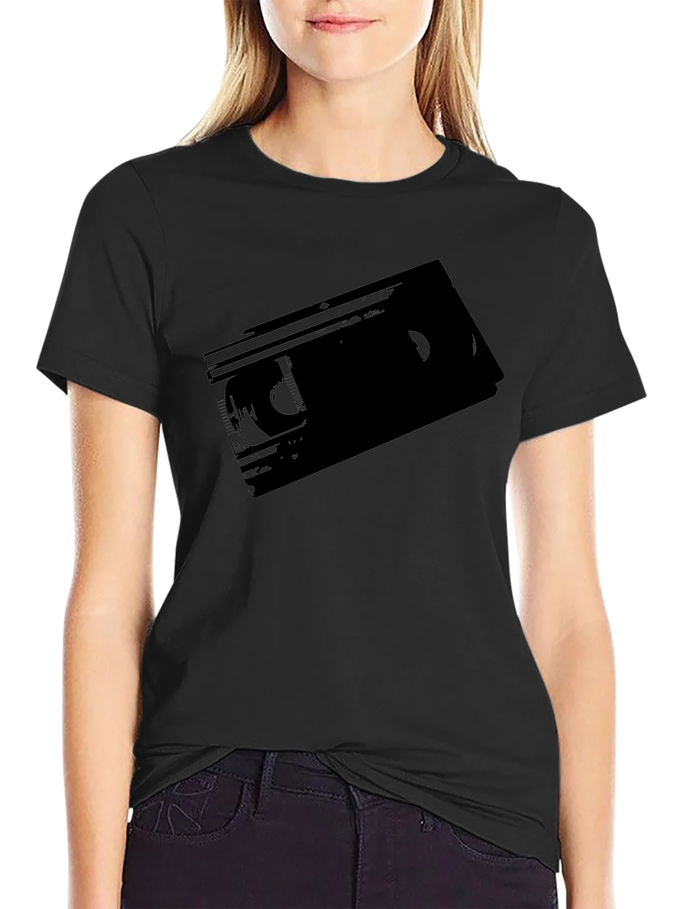 Retro VHS Tape Graphic T-Shirt - Classic Black Tee
