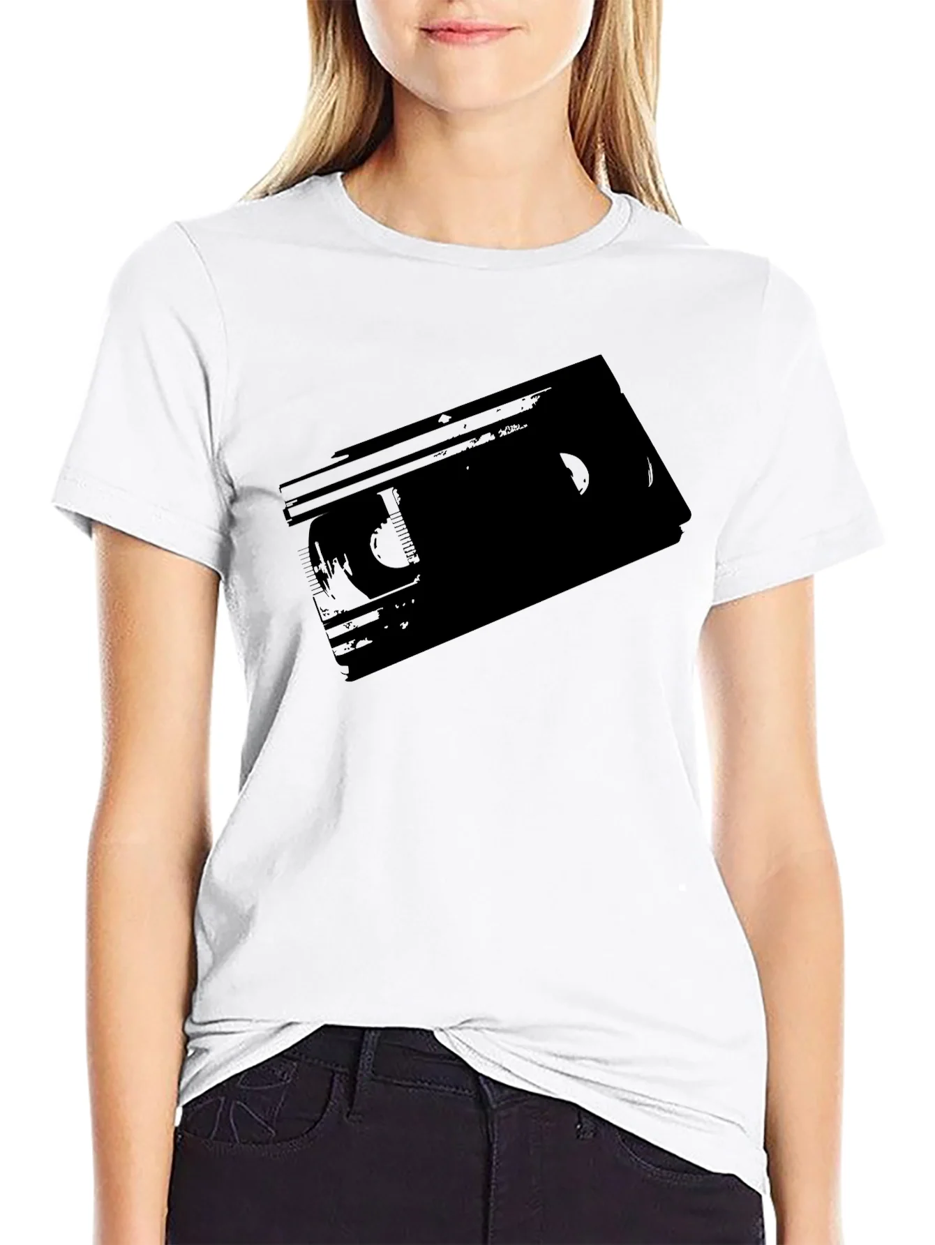 Retro VHS Tape Graphic T-Shirt - Classic Black Tee