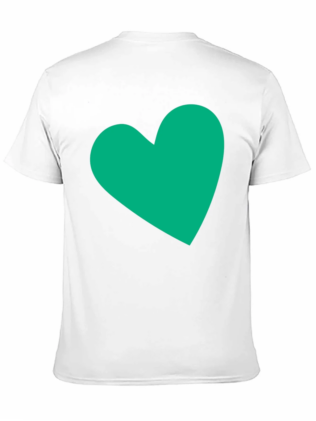 Black Tee with Green Heart Graphic