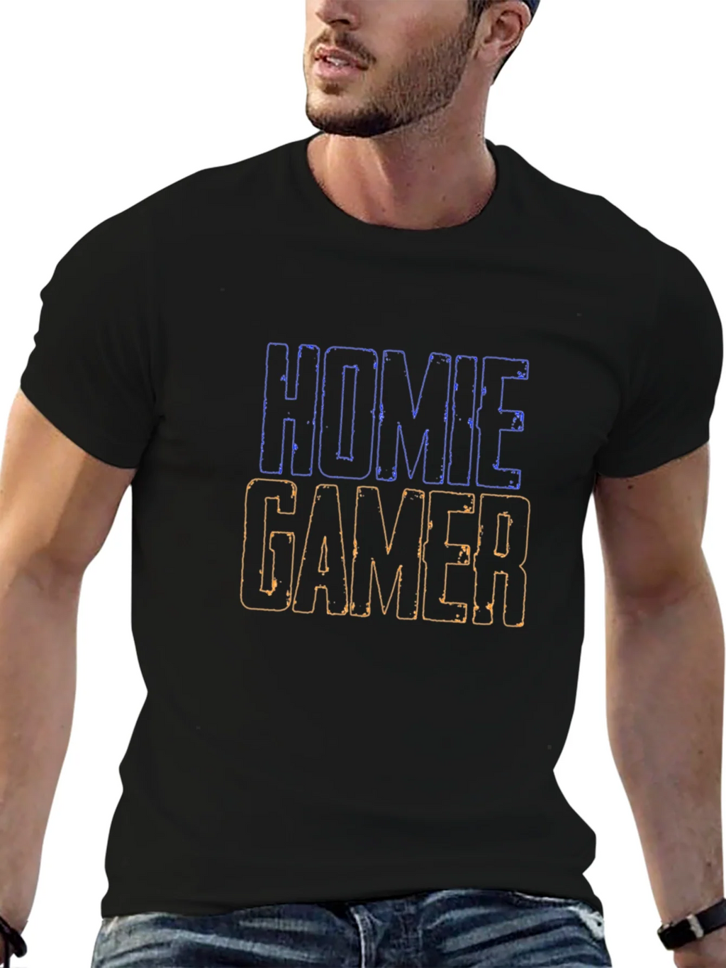 Homie Gamer Black Graphic Tee